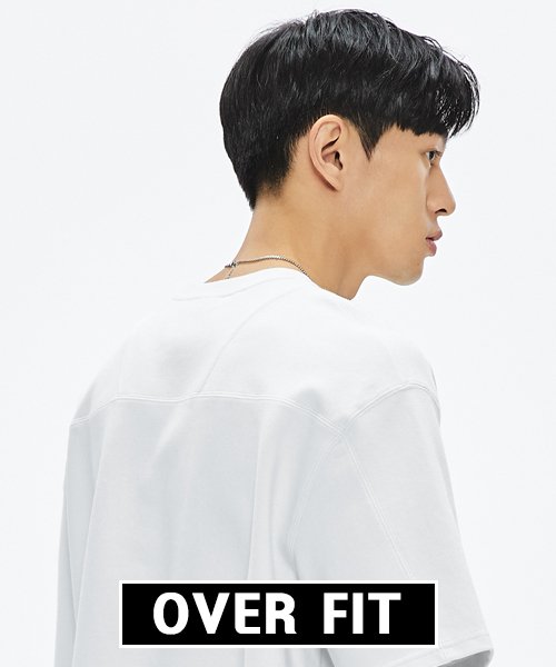 [오버핏]Cut-Double FACED tshirts-pure white-